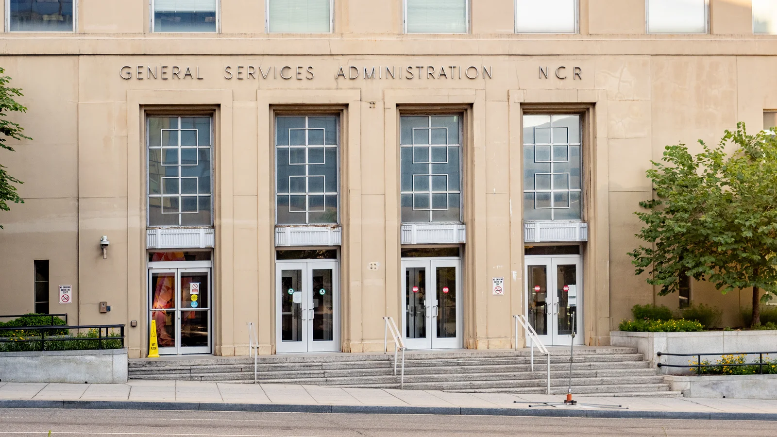Front of the General Services Administration headquarters building in Washington, D.C.